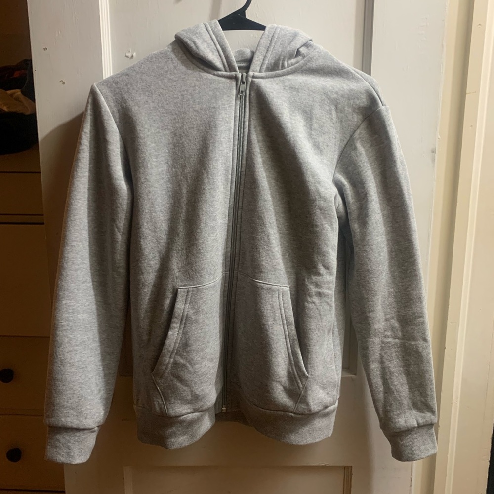 NWOT H&M Kid’s Girls Grey Zip Hoodie size 10/12